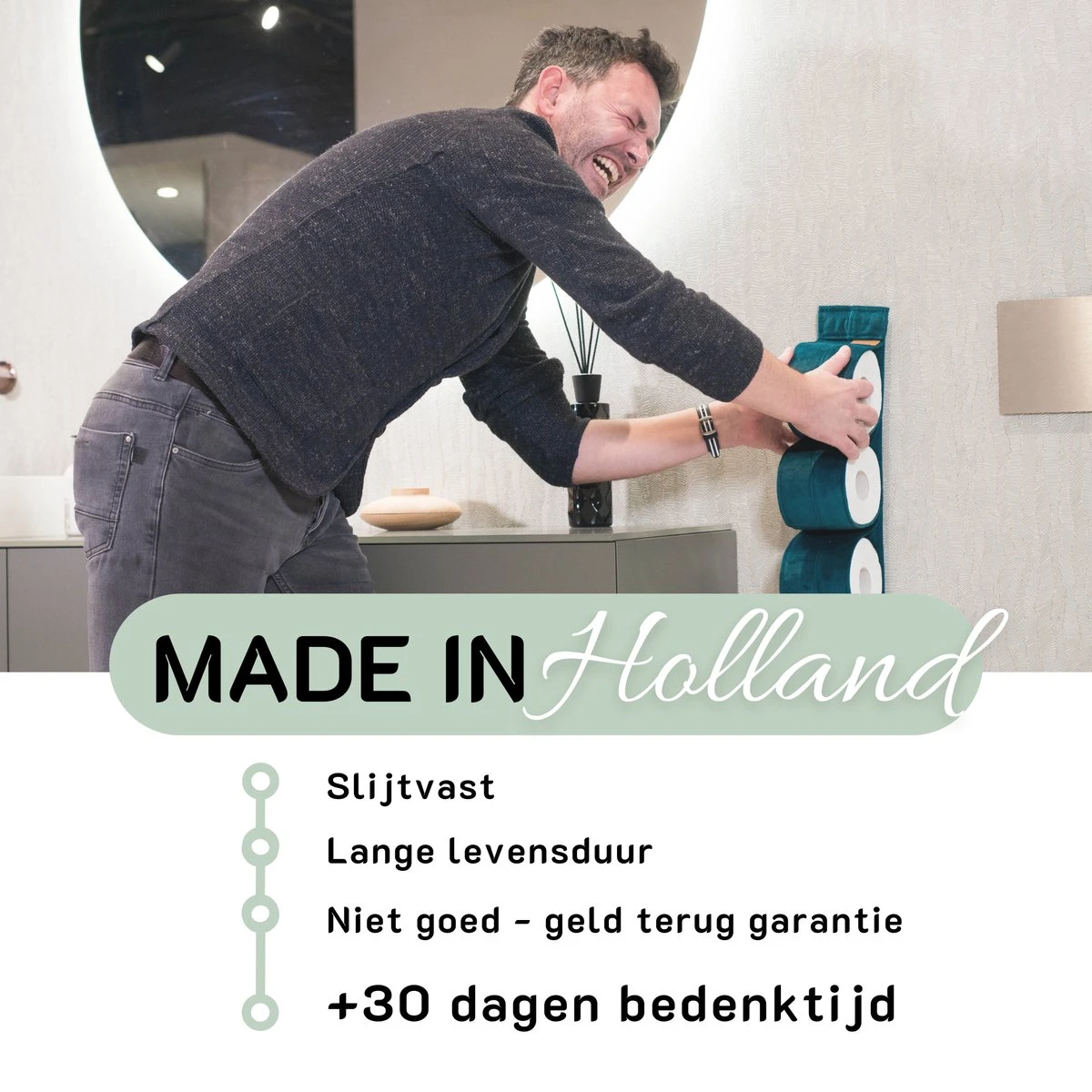 Reserverolhouder Hangend – Toiletrolhouder – Reserve Rolhouder – Zonder Boren – Rolhouder - Muur – Zwart - Antraciet - STOF & SPETTERVRIJ 8 Reserverolhouder Hangend – Toiletrolhouder – Reserve Rolhouder – Zonder Boren – Rolhouder - Muur – Zwart - Antraciet - STOF & SPETTERVRIJ - Afbeelding 6