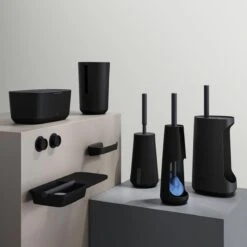 Tiger Tess - Reserverolhouder Met Deksel - Vrijstaand - Zwart / Antraciet -Thuis Badkamer 1200x1200 1842