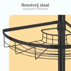 Goliving Doucherek - Doucherek Zonder Boren - Telescopisch Doucherek - Voor Plafonds Tot 2.9m Hoog - Zwart -Thuis Badkamer 1200x1200 1899