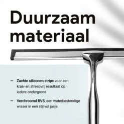 Douchewisser Met Ophanghaak En 2 Extra Strips - Raamwisser Voor Douche - Raamtrekker Chroom 18 Douchewisser Met Ophanghaak En 2 Extra Strips - Raamwisser Voor Douche - Raamtrekker Chroom -Thuis Badkamer 1200x1200 190