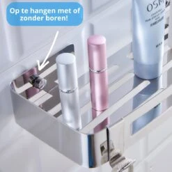 BrandtBergkamp RVS Doucherek 2 Laags – Zonder Boren – Doucherekje Hangend – Badkamerrek Zilver 18 BrandtBergkamp RVS Doucherek 2 Laags – Zonder Boren – Doucherekje Hangend – Badkamerrek Zilver -Thuis Badkamer 1200x1200 1908