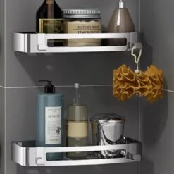 BrandtBergkamp RVS Doucherek 2 Laags – Zonder Boren – Doucherekje Hangend – Badkamerrek Zilver 21 BrandtBergkamp RVS Doucherek 2 Laags – Zonder Boren – Doucherekje Hangend – Badkamerrek Zilver -Thuis Badkamer 1200x1200 1909