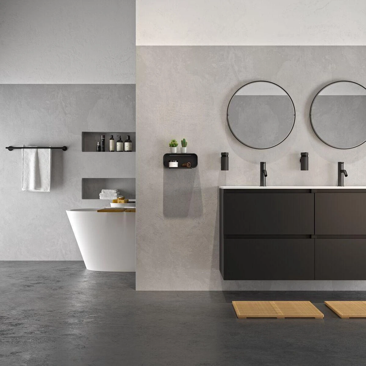 Tiger 2-Store - Wandrekje / Douchemandje - 25 Cm - Zwart 7 Tiger 2-Store - Wandrekje / Douchemandje - 25 Cm - Zwart - Afbeelding 5