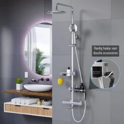 Nolad® - Doucherek Hangend - Doucherek Zonder Boren - Keukenrek - Gootsteen Organizer - Badkamer Accessoires - Zilver 11 Nolad® - Doucherek Hangend - Doucherek Zonder Boren - Keukenrek - Gootsteen Organizer - Badkamer Accessoires - Zilver -Thuis Badkamer 1200x1200 1953
