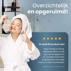 Rohzzi Doucherek Zonder Boren - 30 Dagen Uitproberen - Doucherek Hangend - Badkamer Accessoires - RVS - 2 Laags -Thuis Badkamer 1200x1200 1977