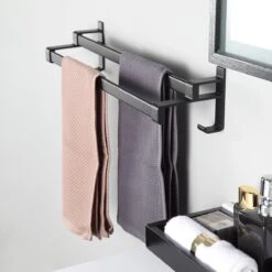 Handdoekrek Dubbele Stang Zonder Boren - Handdoekrek Badkamer - Handdoekhouder - Handdoekstang - Zelfklevend - 60CM - Gratis Handdoek -Thuis Badkamer 1200x1200 1994