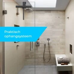 Minismus Douchewisser Zwart Met Ophanghaak - Raamwisser - Trekker Douche - Douchewissers - Raamtrekker - Douchetrekker -Thuis Badkamer 1200x1200 200