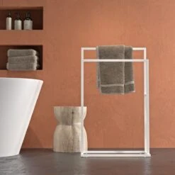 Sealskin Carré - Handdoekrek Vrijstaand - Wit -Thuis Badkamer 1200x1200 2013