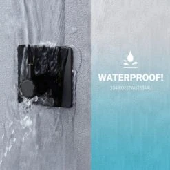 Qitch & Quisine Handdoekhaakjes - Set Van 3 Zwarte Haakjes - Zelfklevend - Waterbestendig - RVS -Thuis Badkamer 1200x1200 2018