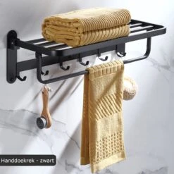 Handdoekrek – Handdoekenrek Badkamer – Badkamerrek – Doucherek – Handdoekhouder – Handdoekrek Badkamer – 60cm – Zwart 14 Handdoekrek – Handdoekenrek Badkamer – Badkamerrek – Doucherek – Handdoekhouder – Handdoekrek Badkamer – 60cm – Zwart -Thuis Badkamer 1200x1200 2027