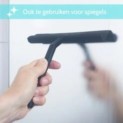 Douchewisser Zwart Met Magneetstrip - Badkamer Accessoires - Raamwisser - Trekker Douche - Silicone - 21cm X 20cm -Thuis Badkamer 1200x1200 209