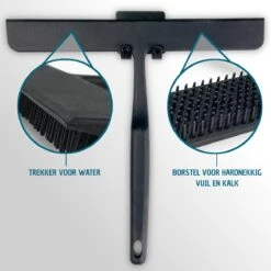 Vannons - Douchewisser Zwart - Douche Trekker Met Zelfklevende Ophanghaak - Met Borstel - Siliconen - Zwart 12 Vannons - Douchewisser Zwart - Douche Trekker Met Zelfklevende Ophanghaak - Met Borstel - Siliconen - Zwart -Thuis Badkamer 1200x1200 217