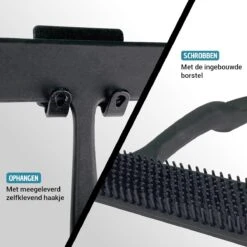 Vannons - Douchewisser Zwart - Douche Trekker Met Zelfklevende Ophanghaak - Met Borstel - Siliconen - Zwart 13 Vannons - Douchewisser Zwart - Douche Trekker Met Zelfklevende Ophanghaak - Met Borstel - Siliconen - Zwart -Thuis Badkamer 1200x1200 218