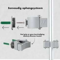 Chaton® Vloertrekker Lang Met Ophangsysteem - Afdraaibare Wisser - Douchewisser - Trekker Douche - Vloerwisser - Uitschuifbaar 70cm Tot 125cm -Thuis Badkamer 1200x1200 231