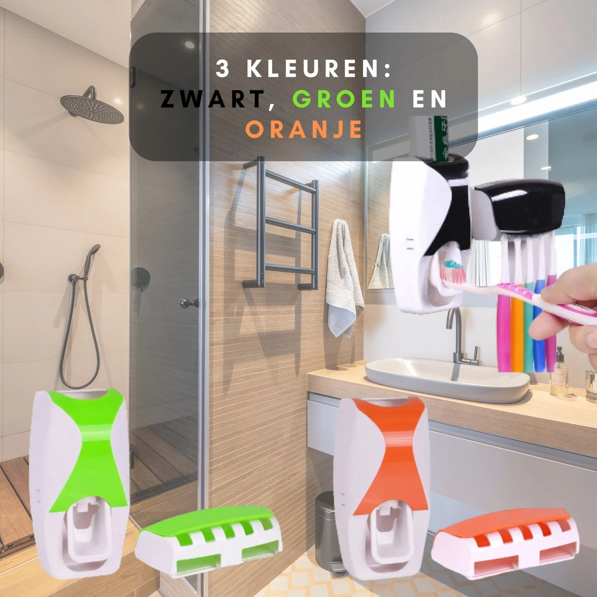 Tandpasta Dispenser - Tandenborstel Houder - Tandpasta Knijper - Tube Knijper - Tandpasta Houder - Geschikt Voor Elektrische Tandenborstel 5 Tandpasta Dispenser - Tandenborstel Houder - Tandpasta Knijper - Tube Knijper - Tandpasta Houder - Geschikt Voor Elektrische Tandenborstel - Afbeelding 3