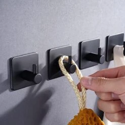 Vannons - Handdoekhaakjes - Zelfklevende Haakjes - Set Van 6 Haakjes - RVS - Zwart 16 Vannons - Handdoekhaakjes - Zelfklevende Haakjes - Set Van 6 Haakjes - RVS - Zwart -Thuis Badkamer 1200x1200 28