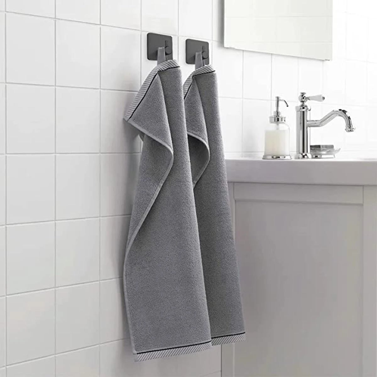 Vannons - Handdoekhaakjes - Zelfklevende Haakjes - Set Van 6 Haakjes - RVS - Zwart 8 Vannons - Handdoekhaakjes - Zelfklevende Haakjes - Set Van 6 Haakjes - RVS - Zwart - Afbeelding 6