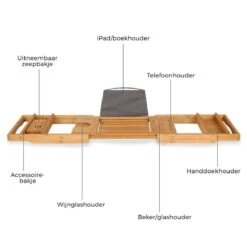 LifeGoods Badplank - Uitschuifbaar - Voor In Bad - 74.5 Tot 108.5 Cm - Met Houder - Hout 16 LifeGoods Badplank - Uitschuifbaar - Voor In Bad - 74.5 Tot 108.5 Cm - Met Houder - Hout -Thuis Badkamer 1200x1200 341