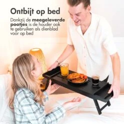 IMoshion Badplank Voor In Bad - Dienblad Inclusief Pootjes - Tablet Houder - Badrek Uitschuifbaar 75 Tot 110 Cm - Zwart -Thuis Badkamer 1200x1200 369