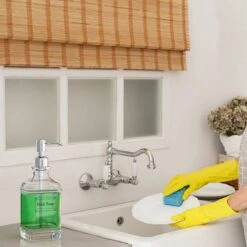 Wonix® - Zeepdispenser - Zeeppompje - Transparant Glas - RVS Pompkop - Met Stickers - 350ml - 2 Stuks -Thuis Badkamer 1200x1200 477