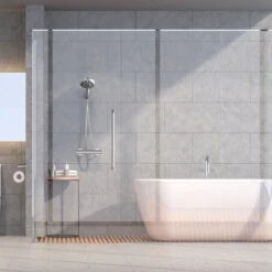 Ionische Dubbelzijdige Douchekop XL | 10 Straalsoorten | Antibacterieel | Antikalk Bescherming | Waterbesparend | Chrome -Thuis Badkamer 1200x1200 536