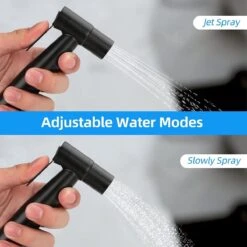 Merkloos Bidet Handdouche - Shattaf - Bidet Sproeier - Bidetkraan - Handheld Bidet Spray Met 120 Cm Doucheslang / Houder- Zwart -Thuis Badkamer 1200x1200 586