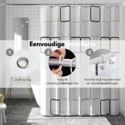 VAIVE Douchegordijn 180x200 - Anti Schimmel - Douchegordijnen 10 VAIVE Douchegordijn 180x200 - Anti Schimmel - Douchegordijnen -Thuis Badkamer 1200x1200 591