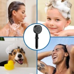 Imperatoris | DoucheSet - Douchekop Met Slang, Houder & Badmuts/Douchemuts - Waterbesparend – Hoge Druk – Regendouche - Zwart Mat -Thuis Badkamer 1200x1200 597