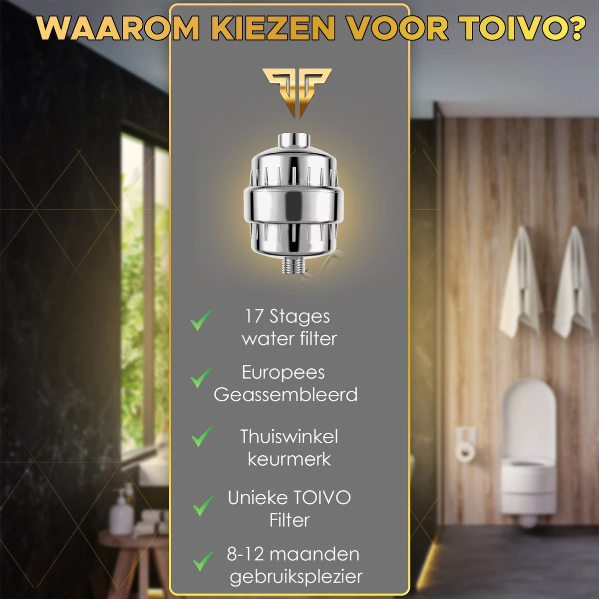 Toivo Douchefilter 17 Stages - Zilver - Incl. Montagetape En Rubberen Ringen - Waterfilter Voor Douchekop - Shower Filter - Waterfilter - Kraanfilter 5 Toivo Douchefilter 17 Stages - Zilver - Incl. Montagetape En Rubberen Ringen - Waterfilter Voor Douchekop - Shower Filter - Waterfilter - Kraanfilter - Afbeelding 3