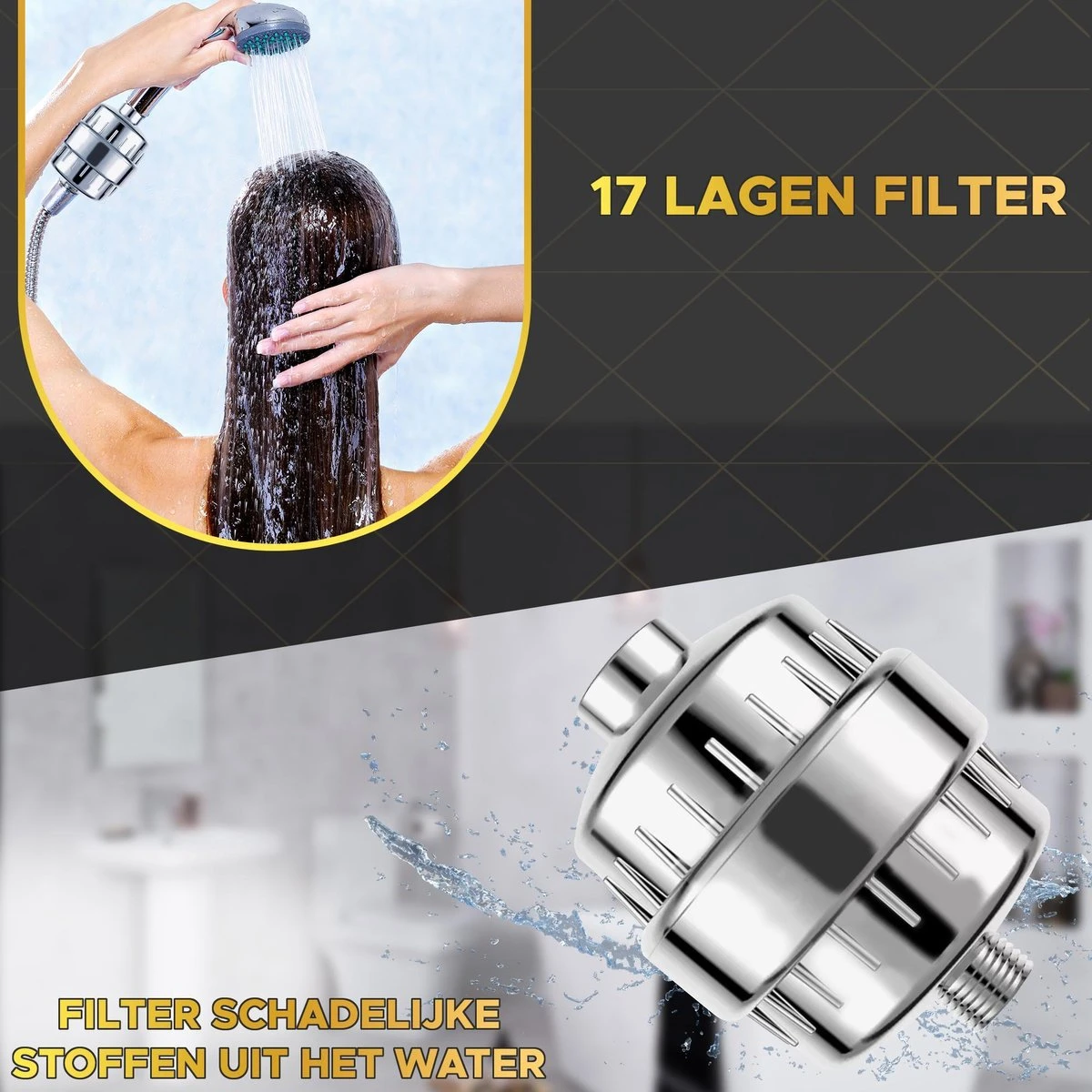 Toivo Douchefilter 17 Stages - Zilver - Incl. Montagetape En Rubberen Ringen - Waterfilter Voor Douchekop - Shower Filter - Waterfilter - Kraanfilter 10 Toivo Douchefilter 17 Stages - Zilver - Incl. Montagetape En Rubberen Ringen - Waterfilter Voor Douchekop - Shower Filter - Waterfilter - Kraanfilter - Afbeelding 8