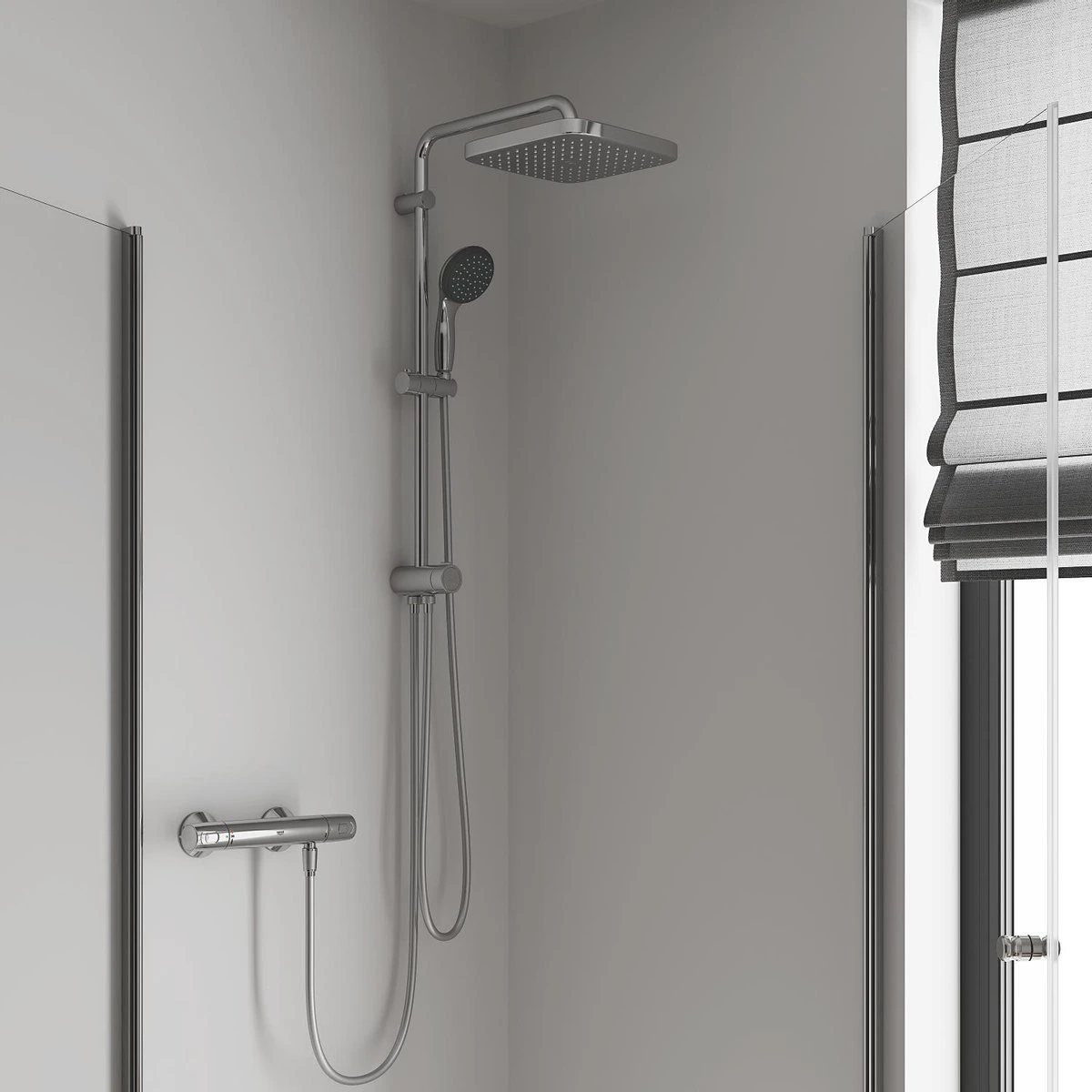 GROHE QuickFix Vitalio Start 250 Regendouche - □ 25 Cm - Vierkant - Zonder Kraan - Chroom 6 GROHE QuickFix Vitalio Start 250 Regendouche - □ 25 Cm - Vierkant - Zonder Kraan - Chroom - Afbeelding 4