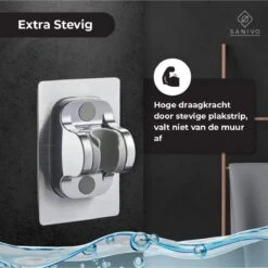 Douchekophouder Chroom Zelfklevend – Verstelbaar – Handdouchehouder – Douchekop Houder Zonder Boren -Thuis Badkamer 1200x1200 740