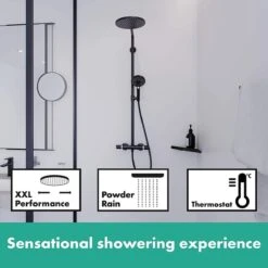 Hansgrohe Crometta S 240 Showerpipe - 1jet - Incl. Thermostaat - Chroom -Thuis Badkamer 1200x1200 812