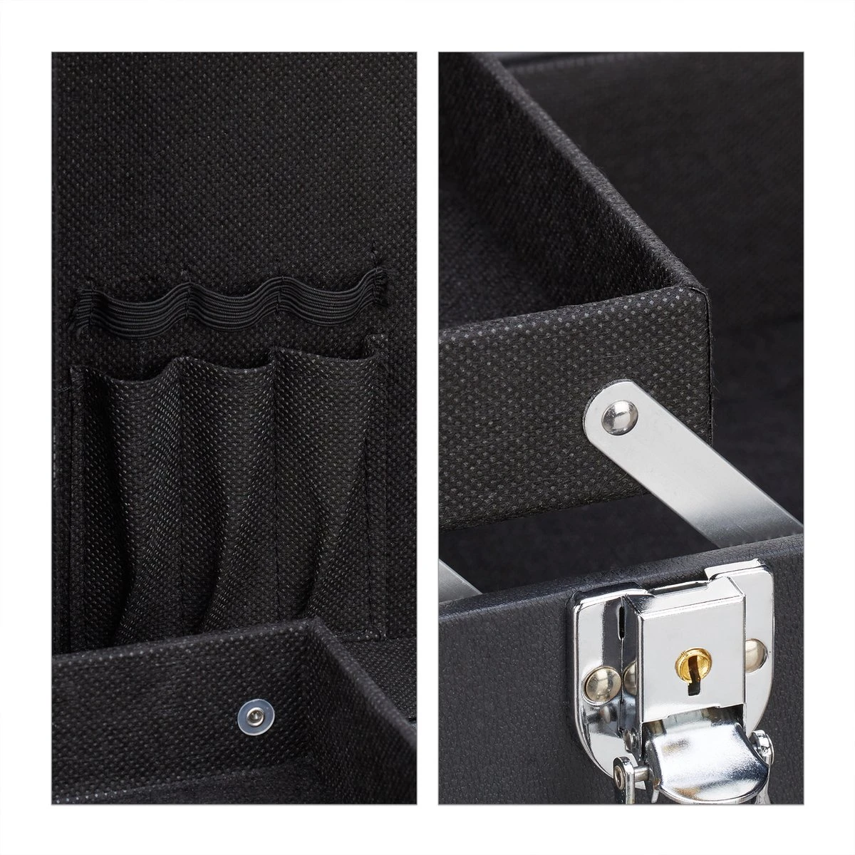 Relaxdays Make Up Koffer Met Spiegel - Zonder Inhoud - Met Slot - Cosmetica Koffer Dames 10 Relaxdays Make Up Koffer Met Spiegel - Zonder Inhoud - Met Slot - Cosmetica Koffer Dames - Afbeelding 8