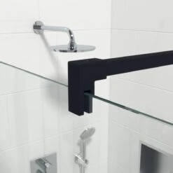 Saniclass Bellini Inloopdouche - Douchewand - 30x200cm - 8mm Veiligheidsglas - Anti Kalk - Mat Zwart -Thuis Badkamer 1200x1200 846