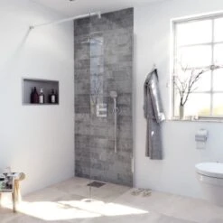 AKTIE Inloopdouche 90x200cm Veiligheidsglas Anti Kalk Chroom -Thuis Badkamer 1200x1200 848