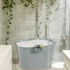 Zitbad Voor Volwassenen - Bath Bucket - Grijs - 200L -Thuis Badkamer 1200x1200 875