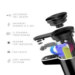 101Products Automatische Zeepdispenser - USB Oplaadbaar - Zeepdispenser Met Sensor - Zeeppompje - Zwart 15 101Products Automatische Zeepdispenser - USB Oplaadbaar - Zeepdispenser Met Sensor - Zeeppompje - Zwart -Thuis Badkamer 1200x1200 91