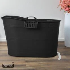 EKEO Zitbad - 210L - Mobiele Badkuip - Bath Bucket - Zwart -Thuis Badkamer 1200x1200 917