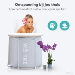 WOTRE Zitbad - Bath Bucket - Ijsbad - Wim Hof Methode - Bad Voor Volwassenen - Mobiele Badkuip - Grijs - 180L -Thuis Badkamer 1200x1200 938