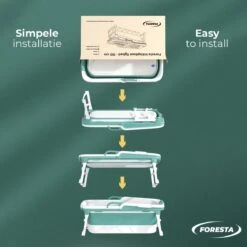 Foresta Volwassenen Zitbad XXL 150CM - Plastic Badkuip - Lime -Thuis Badkamer 1200x1200 977