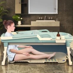 Foresta Volwassenen Zitbad XXL 150CM - Plastic Badkuip - Lime -Thuis Badkamer 1200x1200 979