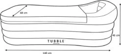 Tubble® Compact - Klein Opblaasbaar Ligbad 140 Cm Lang – Opvouwbaar Bad Voor Volwassenen Tot 170cm - IJsbad Wim Hof Methode - Zitbad - 200L -Thuis Badkamer 1200x534