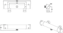 SCHÜTTE London Thermostatische Douchekraan - Hartafstand 150 Mm - Zwart Mat -Thuis Badkamer 1200x620