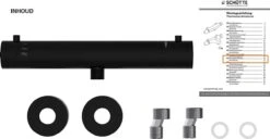 SCHÜTTE London Thermostatische Douchekraan - Hartafstand 150 Mm - Zwart Mat -Thuis Badkamer 1200x623