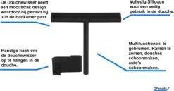 Merkloos Douchewisser Zwart Met Ophangsysteem Luxe –Trekker Douche - Siliconen -Thuis Badkamer 1200x629
