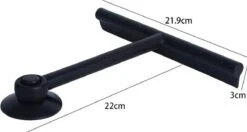 Douche Wisser Met Zuignap - Zwart - Raam Wisser - Raam Trekker - Badkamer Trekker - Badkamer Wisser -Thuis Badkamer 1200x640