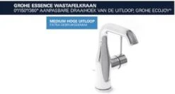 GROHE Essence New Wastafelkraan – Medium - Met Trekwaste - Hard Graphite Geborsteld (mat Antraciet) - 23462AL1 -Thuis Badkamer 1200x646
