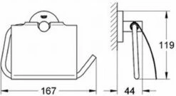 GROHE Essentials Toiletrolhouder - Met Deksel - Chroom - 40367001 -Thuis Badkamer 1200x655 4