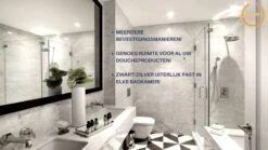 Merkloos Doucherek- Douchemand- Badkamerrek- Badkamer Organiser- Badkamer Organizer-Rekje Voor In De Douche- Badkamer Plank-Rekje Voor Shampoo- RVS- Zonder Boren- Zelfklevend- Rechthoek Vorm- Met Of Zonder Schroeven- Ophangbaar- Met Lijm- 20 Cm- Zwart -Thuis Badkamer 1200x675 44